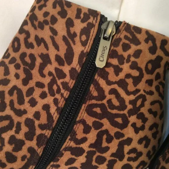 CIRCUS by Sam Edelman vegan suede leopard booties kitten heels NWOB Size 7 - Picture 6 of 9